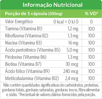 Complexo B Max Em Cápsulas - Chamel Produtos Naturais